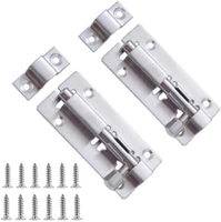 2 pcs door lock bolt barrel sliding latch lock with screws for bathroom toilet shed door furniture pet gate 3 inch