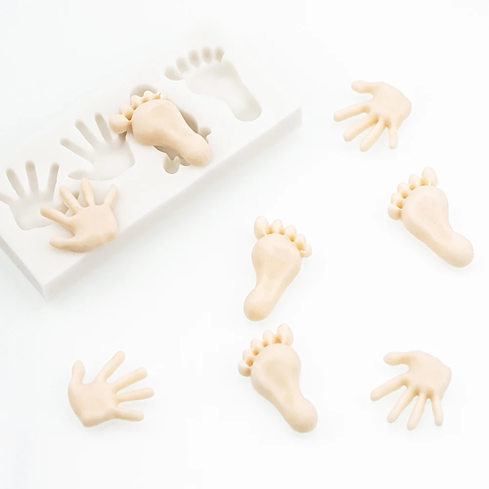 3D милые детские средства ухода за кожей стоп ручной Fondant (сахарная) торт