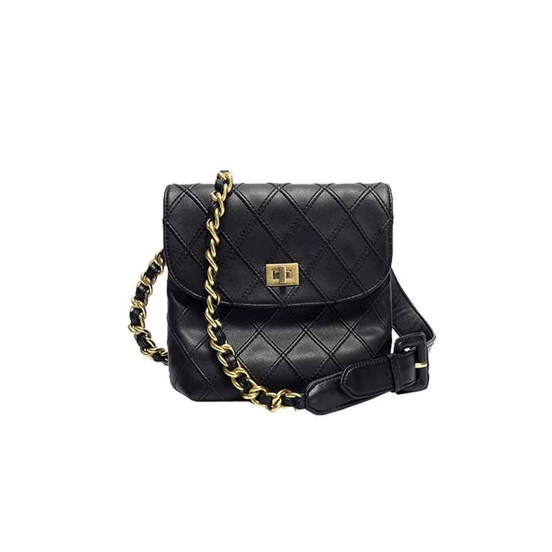 

A new autumn and winter Lingge chain bag and One Shoulder Messenger Bag