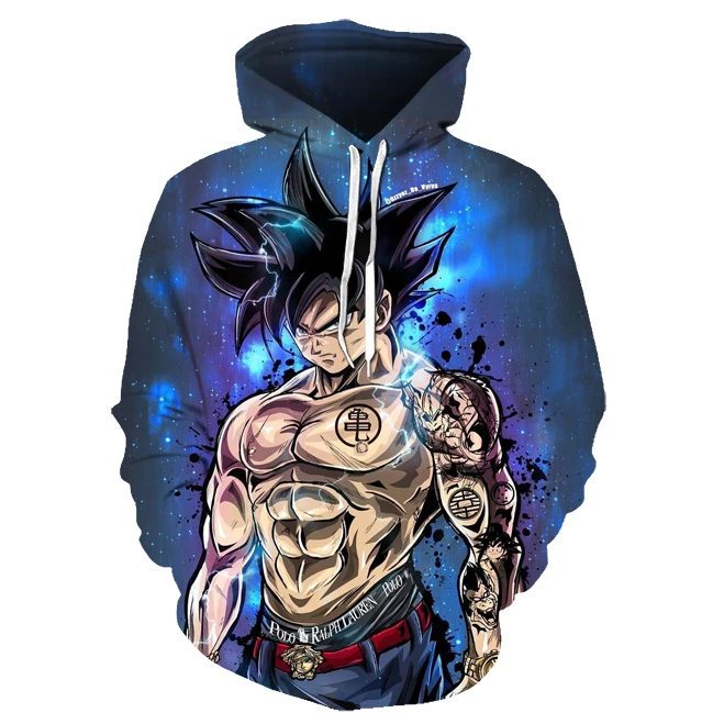 Толстовка с капюшоном Dragon Ball Z Goku 3D мужская куртка и Женская толстовка пуловер