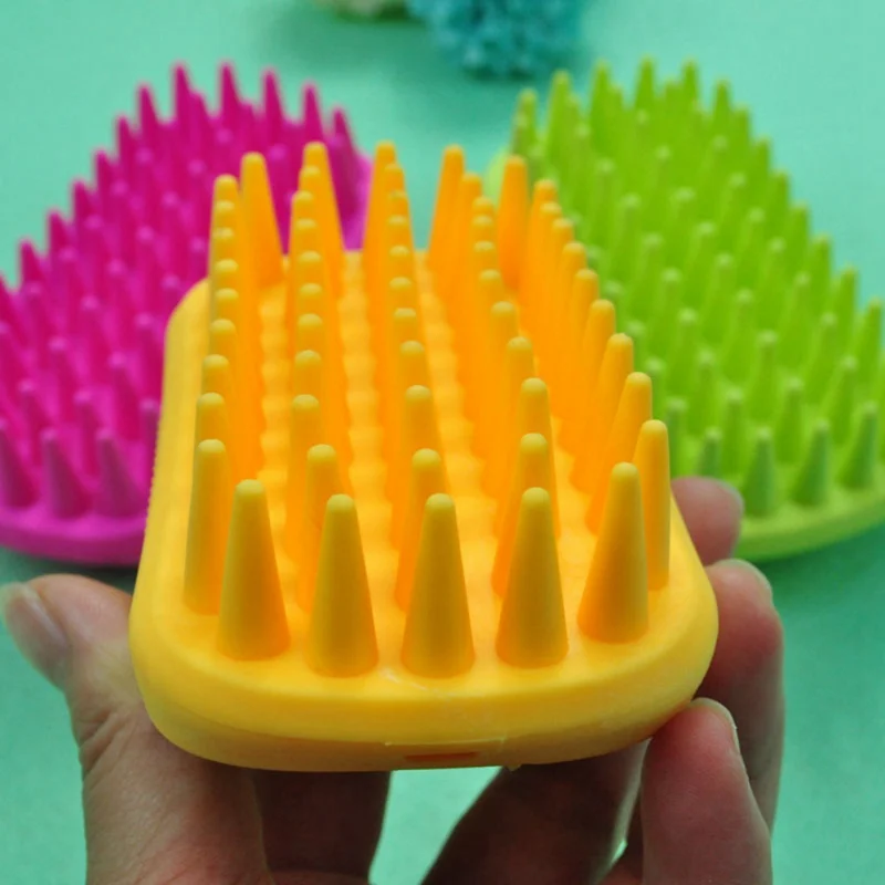 ПЭТ Ванна Массажная щетка для собак Профессиональный купальный резиновая