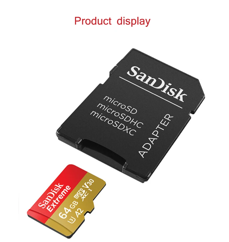 Оригинальная карта памяти SanDisk 256 ГБ 128 экстремальная Micro SD A2 A1 V30 U3 флеш карты 64 32 TF