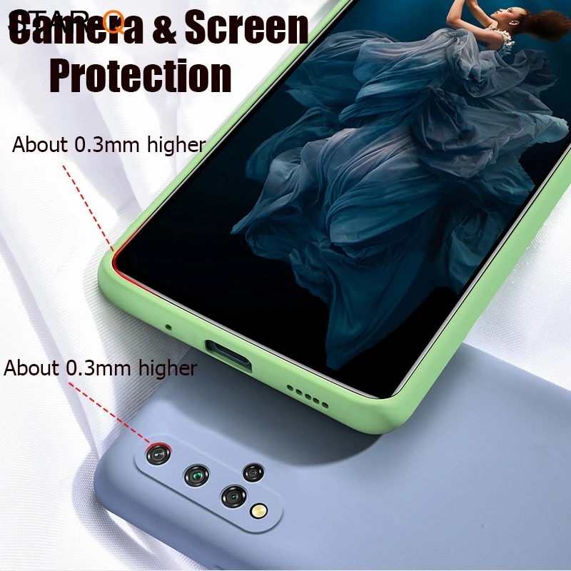 New Liquid Silicone Phone Case For Huawei Honor 20 Lite Pro 20s Russian Global Nova 5T Original Soft Protective Back Cover Cases