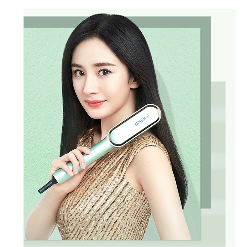 Электрический Выпрямитель для волос керамическая Расческа с нагревом PTC