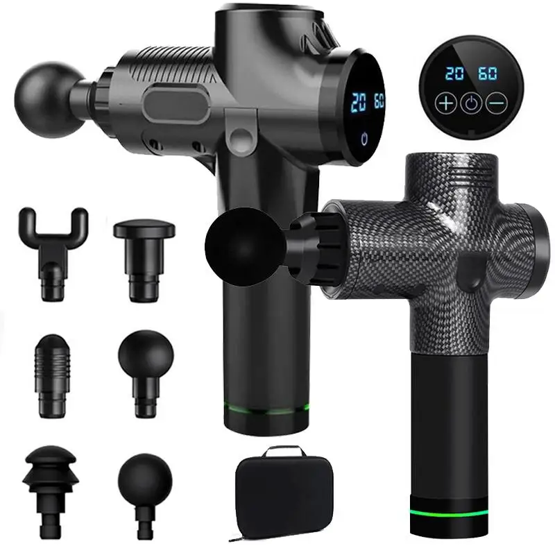 

Перкуссионный Массажер для глубоких мышц 30 скоростей массажер для тела 6 головок фасция Электрический импульсный пистолет для спины и шеи ...