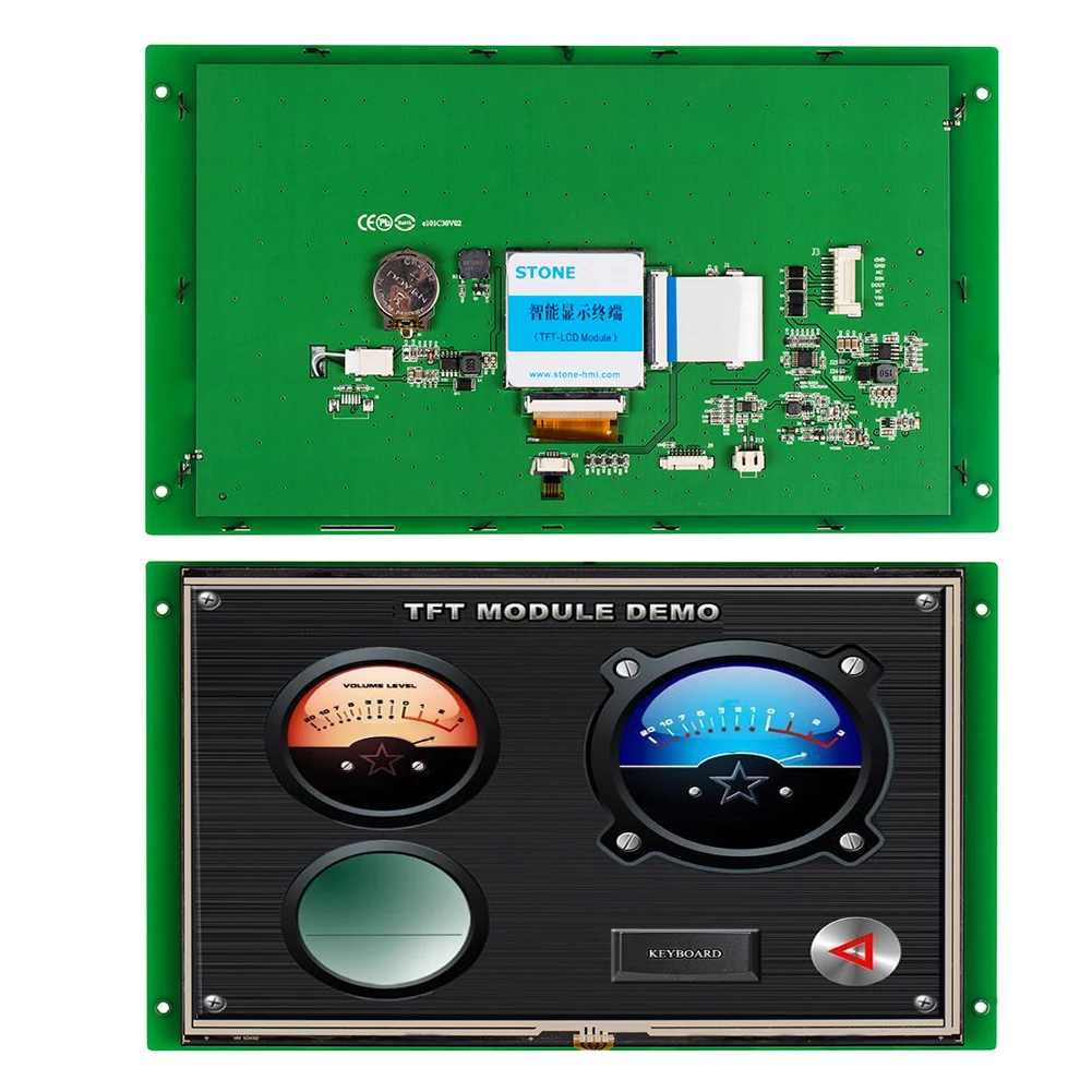 

10,1 дюймовый HMI 1024*600 TFT LCD UART HD монитор с каменной платой, полноцветный экран с RS232/USB