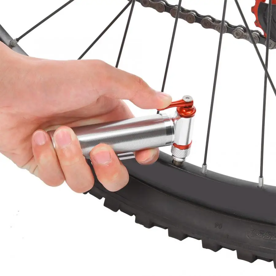 Bicycle Pump CO2 Inflator Mini Aluminum Alloy Mountain Bike Schrader Valve Presta Cycling Emergency Tool | Спорт и развлечения