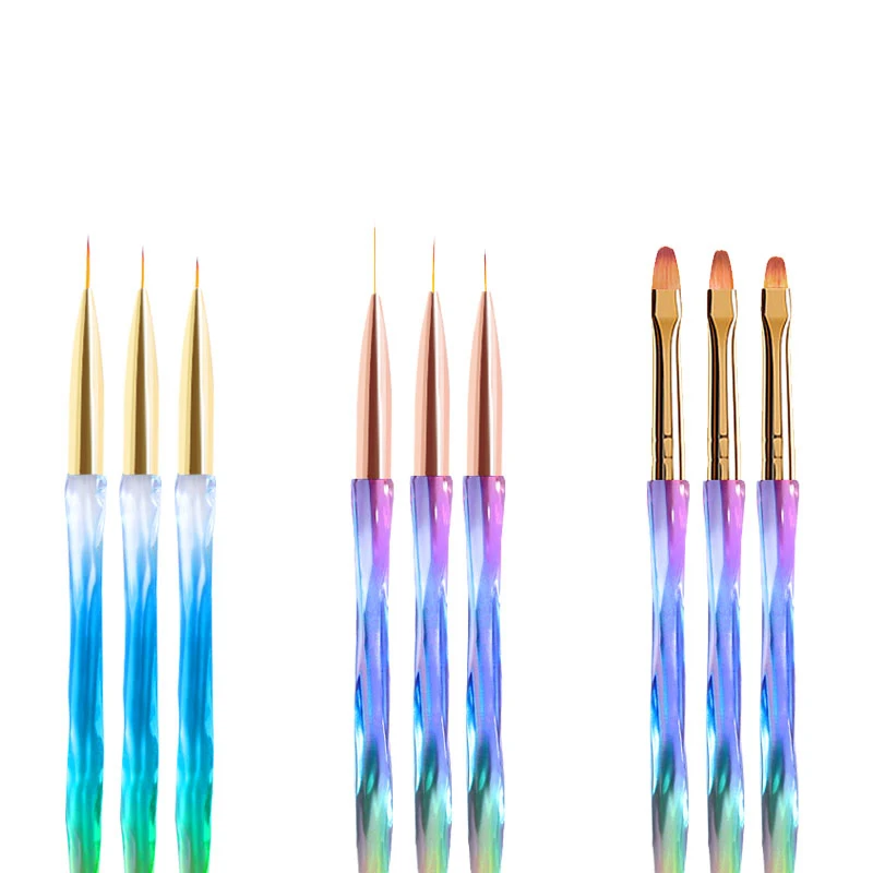 4 лилии 3 шт./компл. УФ-гель для рисования кисть подводки ногтей акриловая ручка