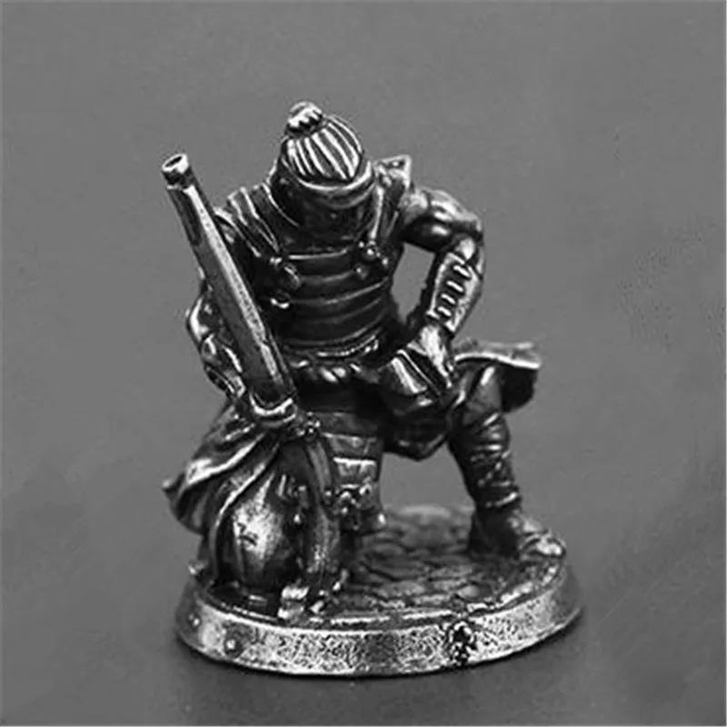 

3D Mini Casting Ancient Gunners Retro Style Metal Sculpture Home Office Room Desktop Decoration Collect Ornaments Gifts