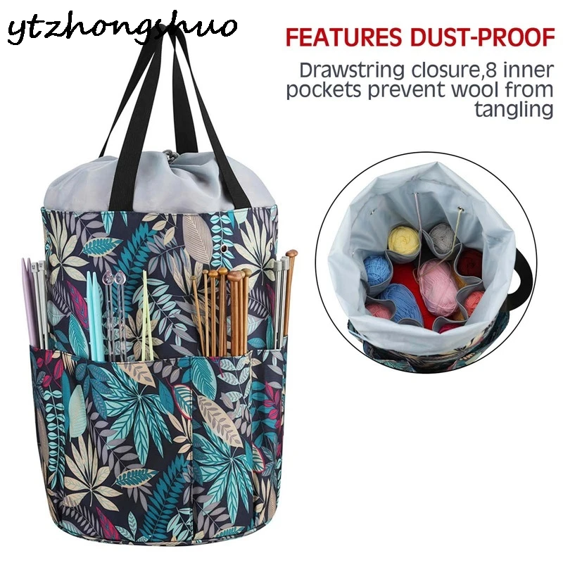 Новинка 2021 модная сумка для хранения пряжи круглые вязаные шерстяные сумки