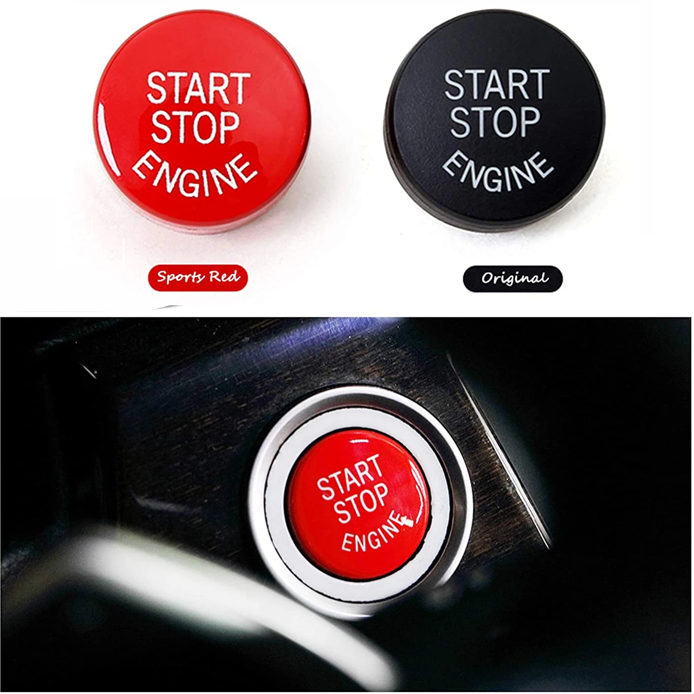 

Start Stop Button for BMW 1 3 5 X1 X3 X5 X6 Series E81 E90 E91 E60 E63 E84 E83 E70 E71 Engine Switch Power Ignition Replacement