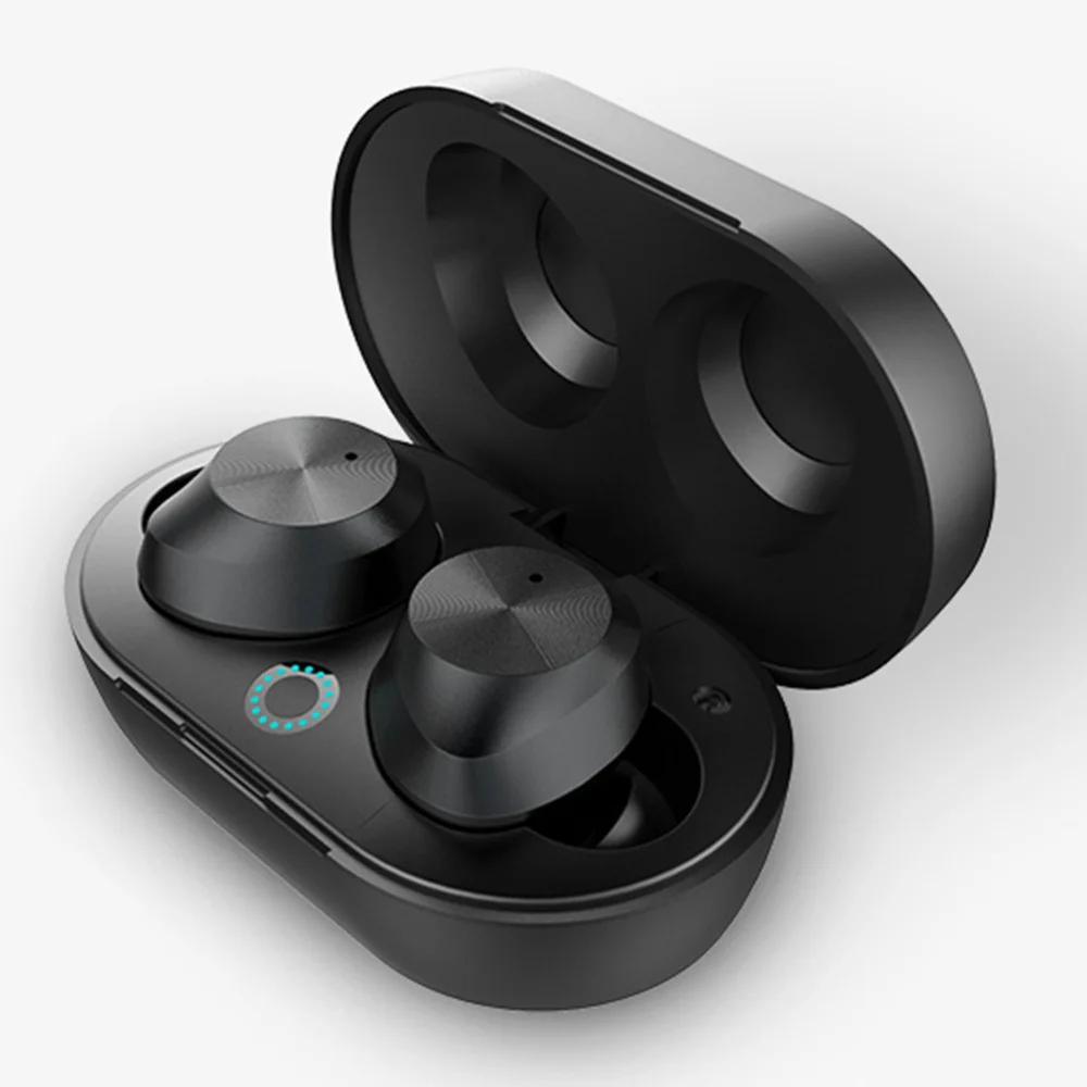 

Durable Wireless 5.0 Headphones Wireless in-Ear Headphones Outdoor Portable Earphones with Charging Dock (Black)