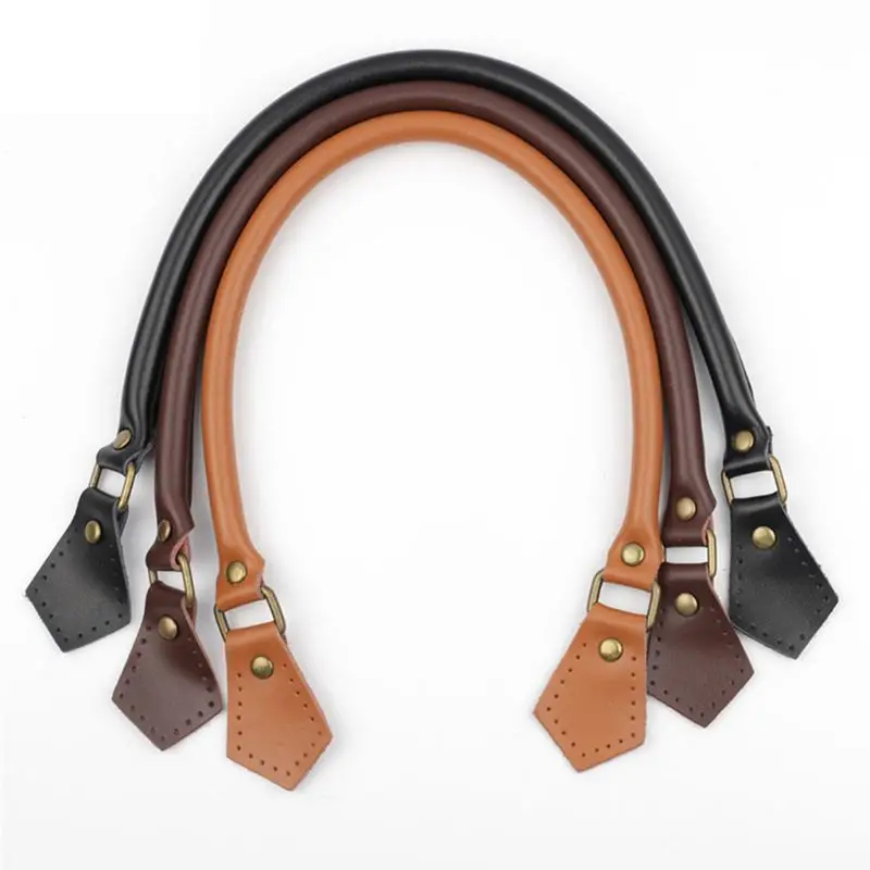 

PU Leather Handle Strap Replacement for Handmade Beach Bag Bucket Handbag