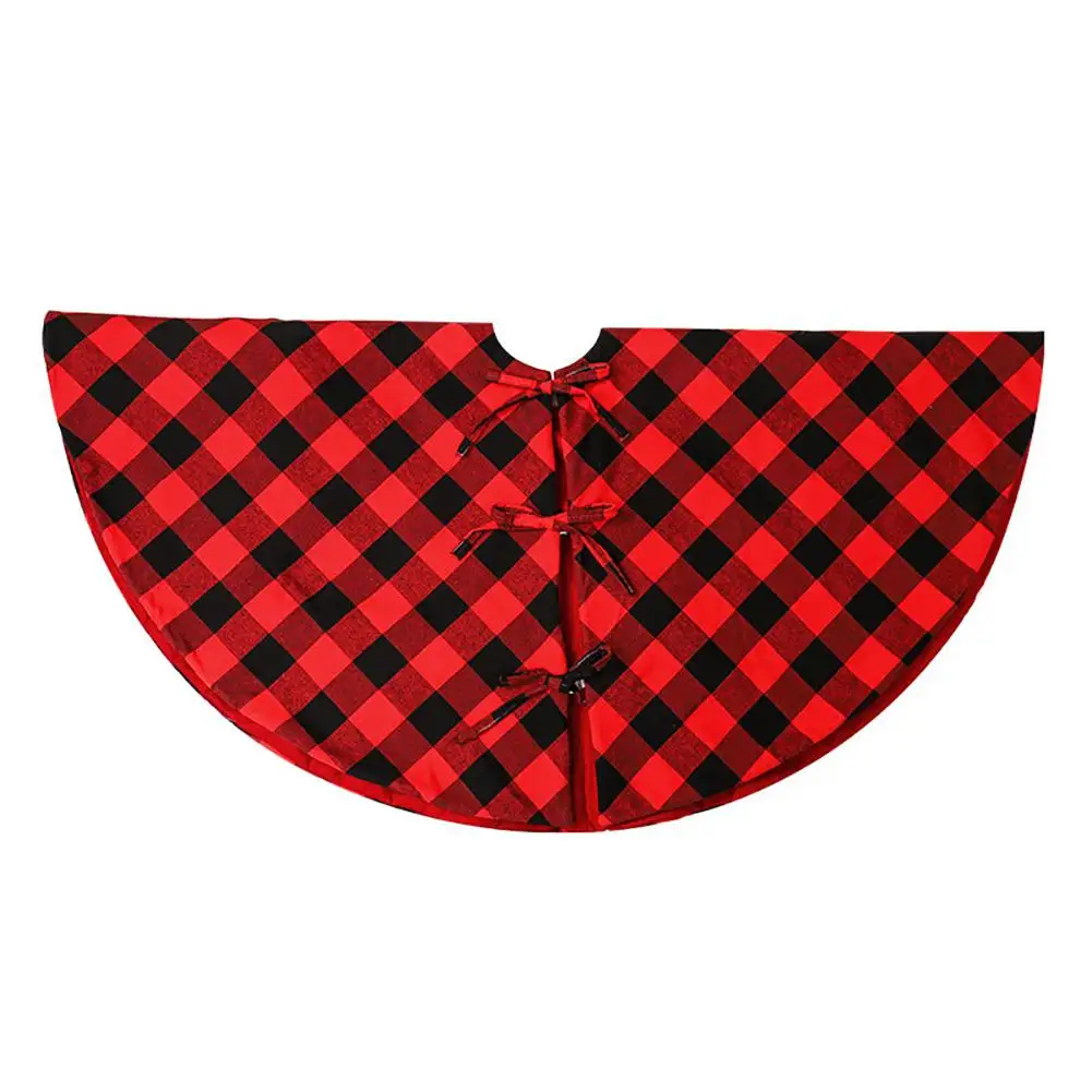 Рождественская елка юбка круглый ковер красная сетка ткань рождественские