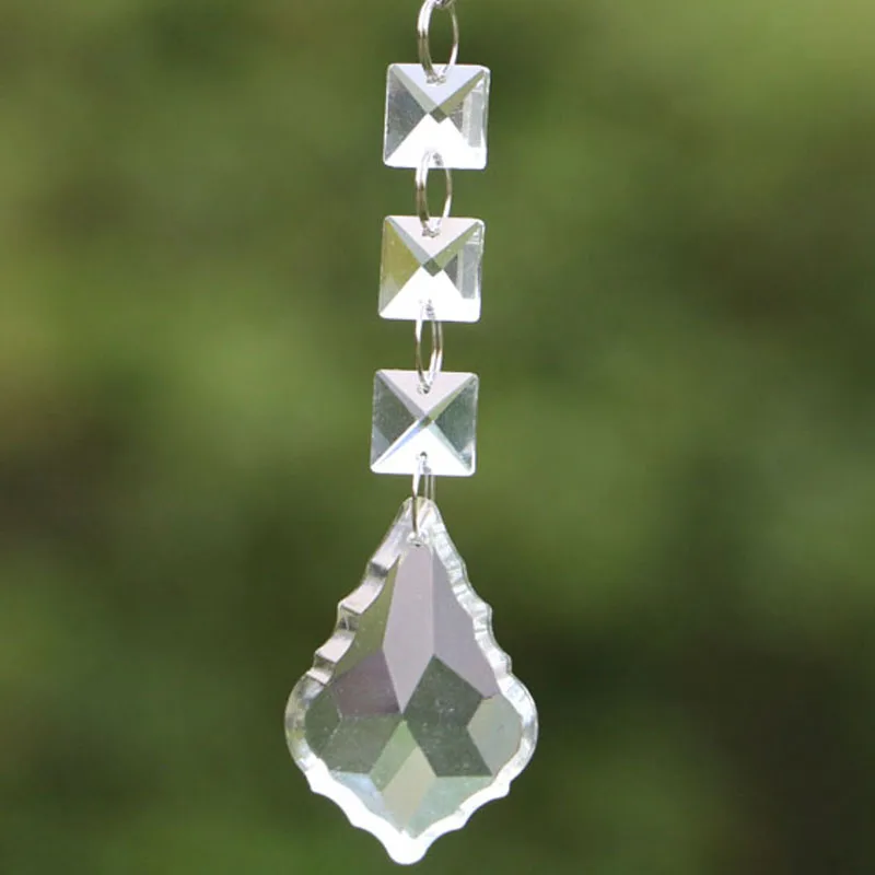 

20pcs/lot 38mm Clear Crystals Chandelier Lamp Prisms Parts Hanging Drops Pendants Lignthing Decor