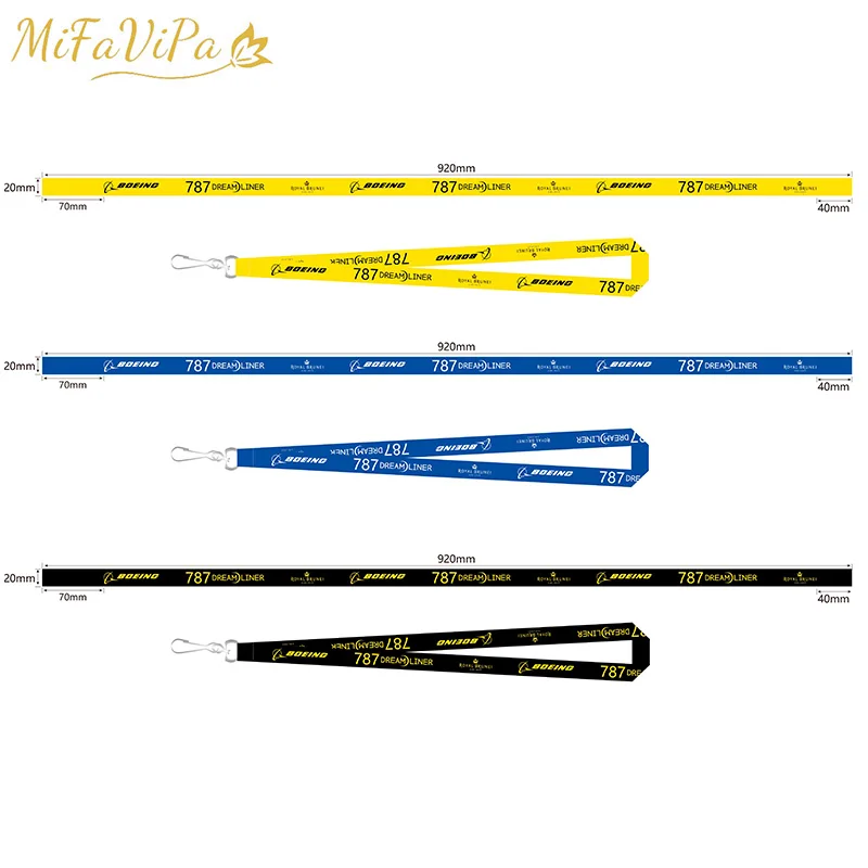 MiFaVipa Рождественский подарок Боинг шейный ремешок брелок для ключей синий