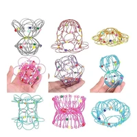 multifunction flexible metal flower basket steel ring magic tricks educational toys for kids adults stress relief toys