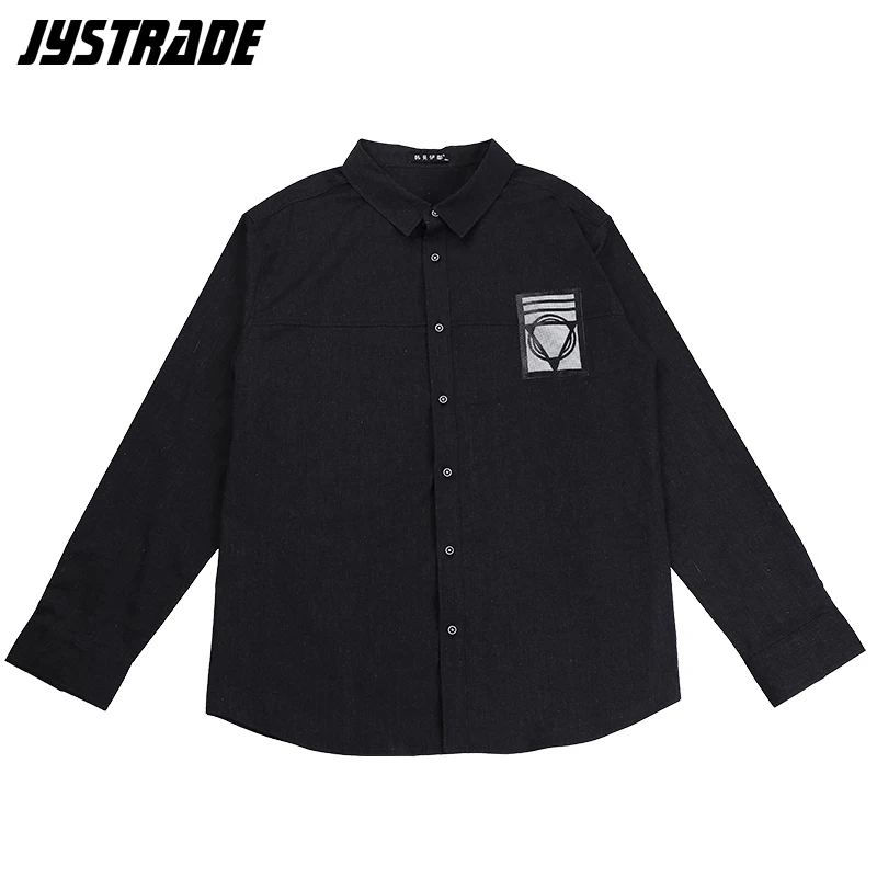 Мужские черные трикотажные рубашки мужская одежда harajuku Японская блузка