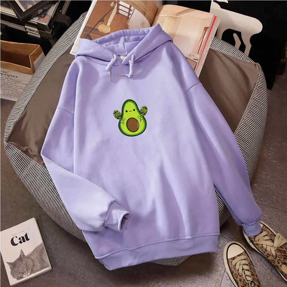 

Cute Avocado Print Oversized Sweatshirt Ulzzang Funny Graphic Female Pullover Coat Harajuku Hoodies Women Winter Long Sleeve