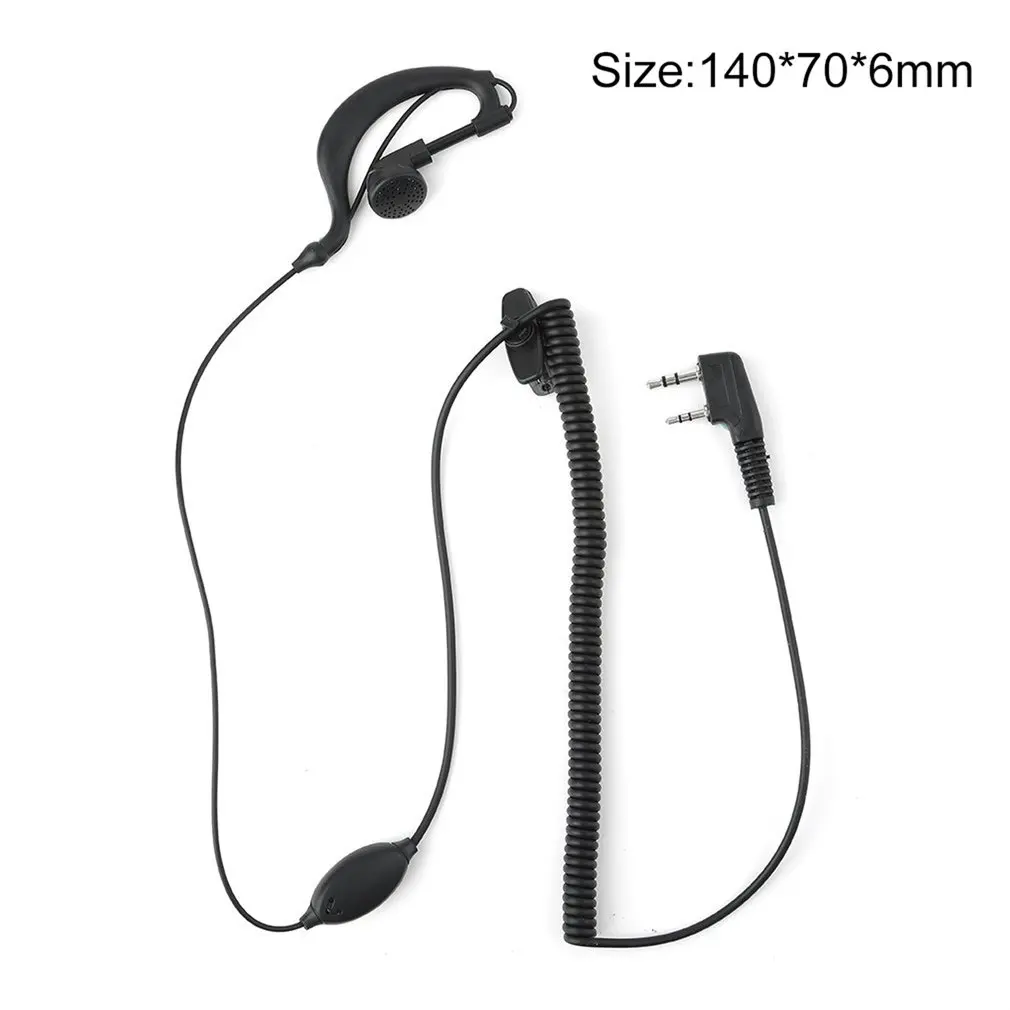 Unversal 2 Pin Mic гарнитура наушник кудрявый кабель для рации Kenwood радио черный |