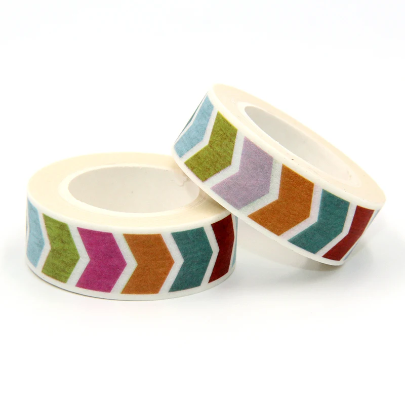 

New Arrival 1PC 15MM*10M Colorful Arrow Washi Tape Wide Sticky Adhesive Tape Scrapbooking Album DIY Decorative Paper Tape