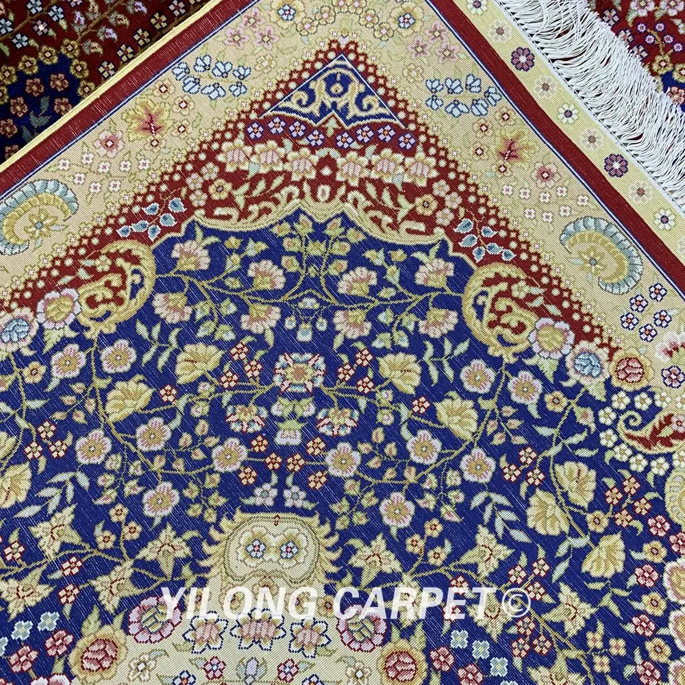 YILONG 9,2 'x12. 8' персидский большой шелковый ковер ручной работы красный медальон персидский ковер(ZQG282A