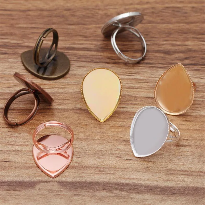 Основа для колец с кабошоном 10 шт./лот основа кабошона 13x12/8 мм/18x25 мм комплектующие