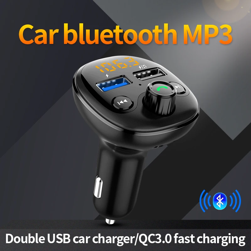 QC 3 0 быстрое автомобильное зарядное устройство Bluetooth Dual USB Автомобильное для