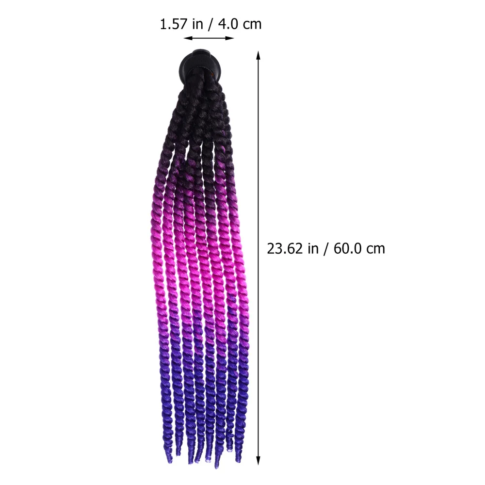 

Motorcycle Helmet Adornment Helmet Fake Braid Wig Durable Helmet Decoration