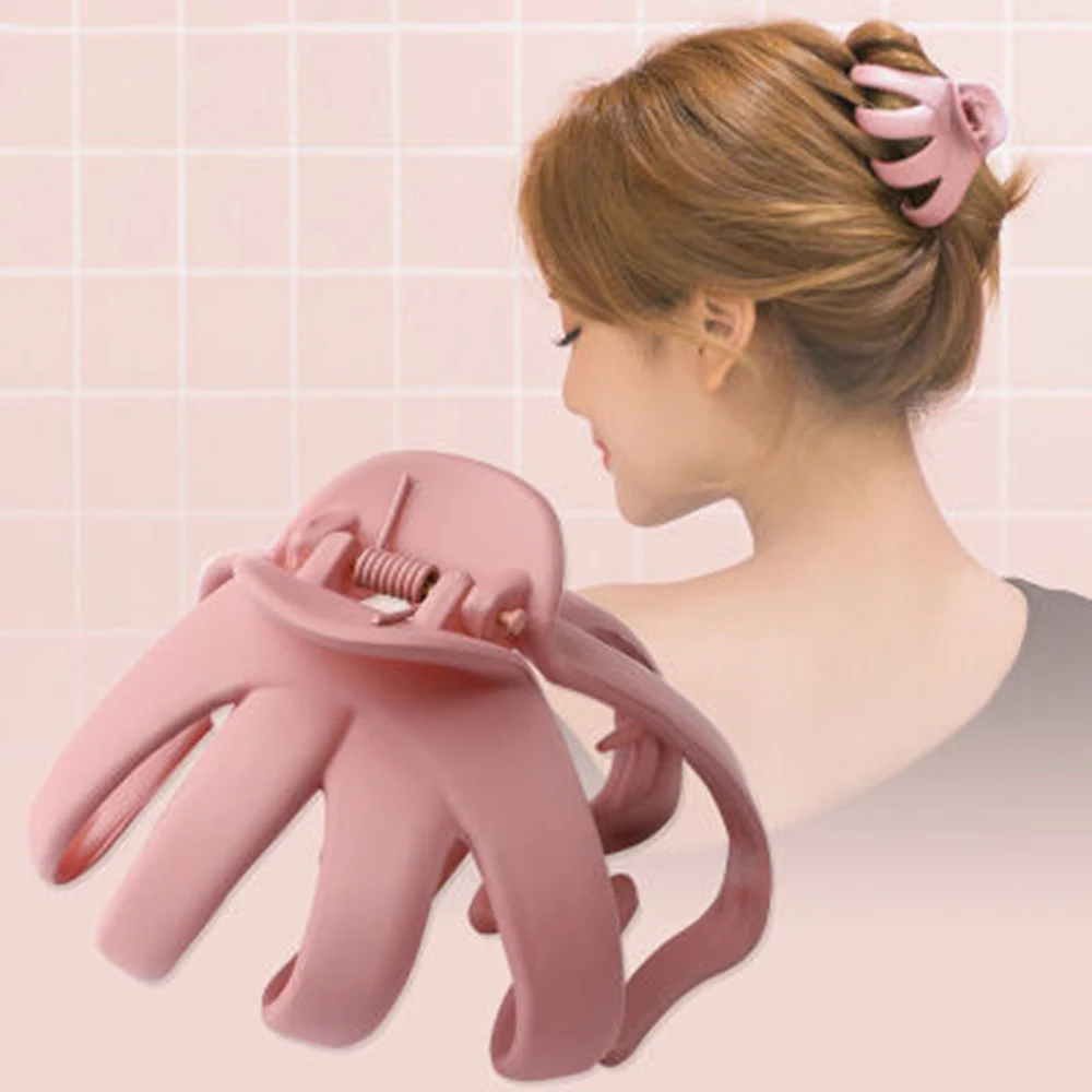 

Матовые заколки для волос, большие размеры, для женщин и девушек, повседневные заколки-крабы, зажимы для конского хвоста в ванную комнату, ак...