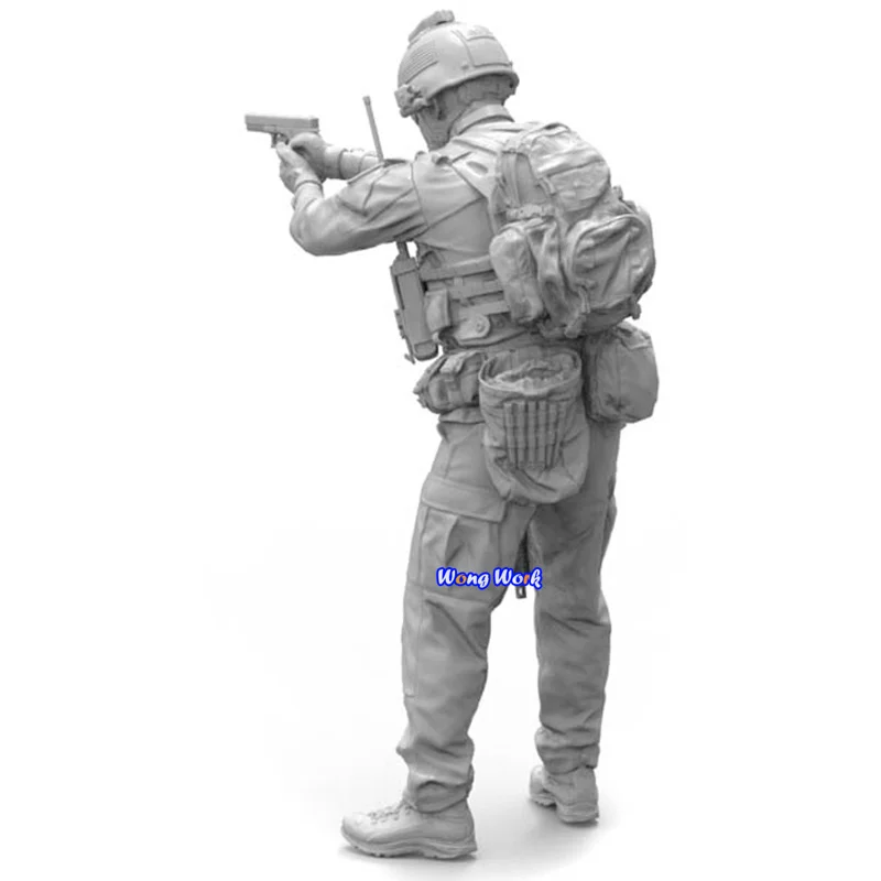 Wong Неокрашенная модель солдата Армии США в масштабе 1/35 набор для сборки гаража GK