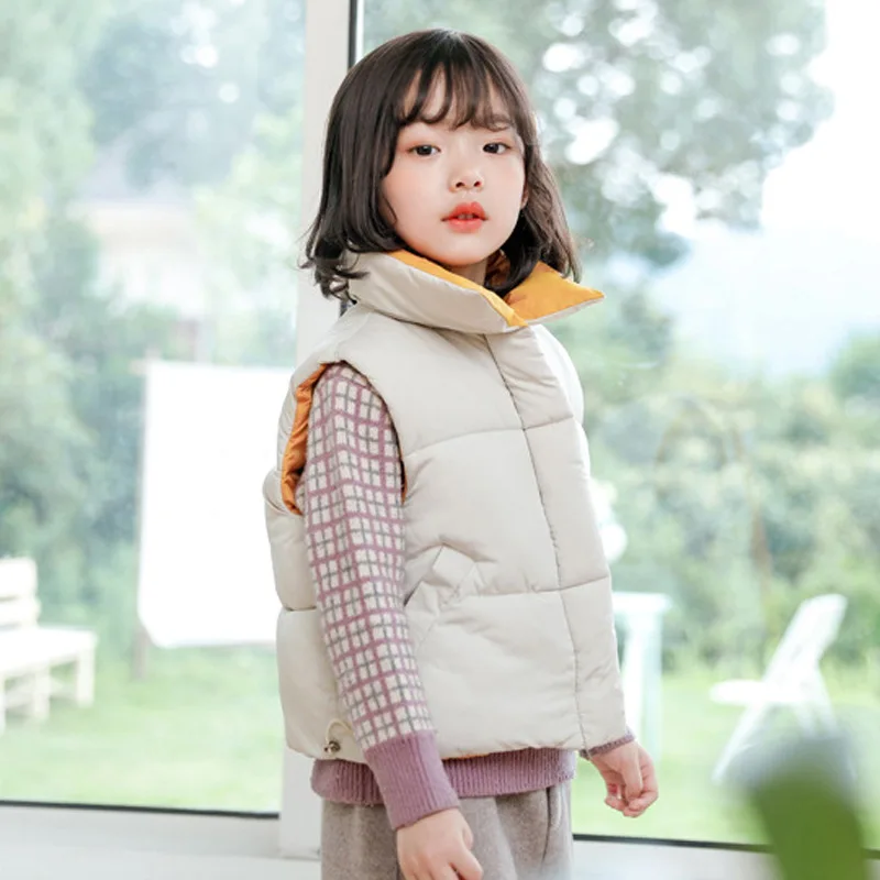 Осень-зима детские жилеты пальто От 2 до 8 лет теплые для мальчиков яркие цвета