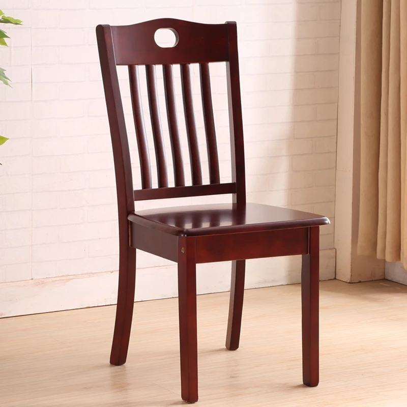 

Full wood dining chair household simple modern new Chinese backrest chair white stool hotel hotel log chair