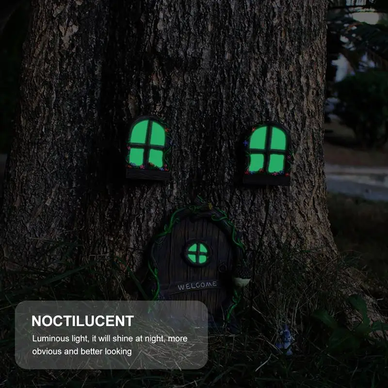 

1Set Luminous House Window Adornment Creative Outdoor Yard Decor Resin Craft