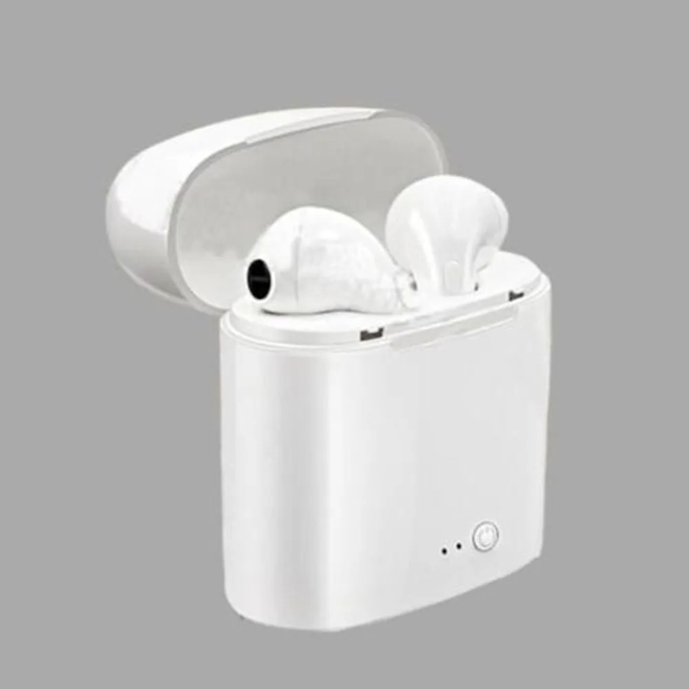 Белый I7s TWS, беспроводные Bluetooth наушники, 5,0 Air, мини спортивные, свободные руки, стерео наушники, гарнитура с зарядным устройством для Apple iPhone, Xiaomi - Цвет: Белый