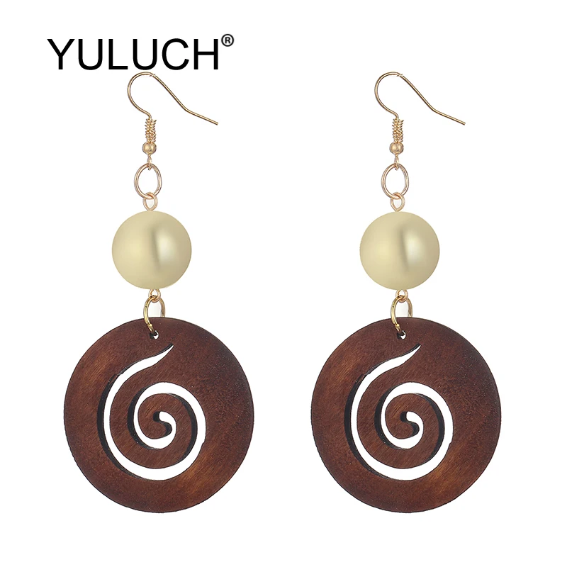 YULUCH этнические африканские индийские Бохо коричневые Золотые бусы длинные