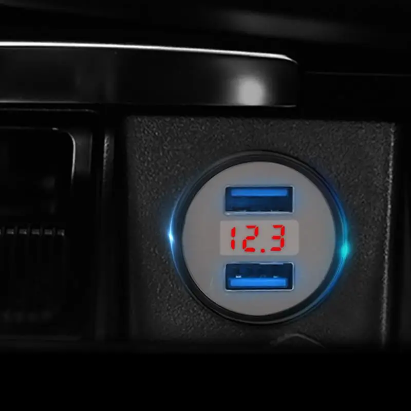 Автомобильное зарядное устройство с двумя USB портами 3 1 А светодиодный дисплей