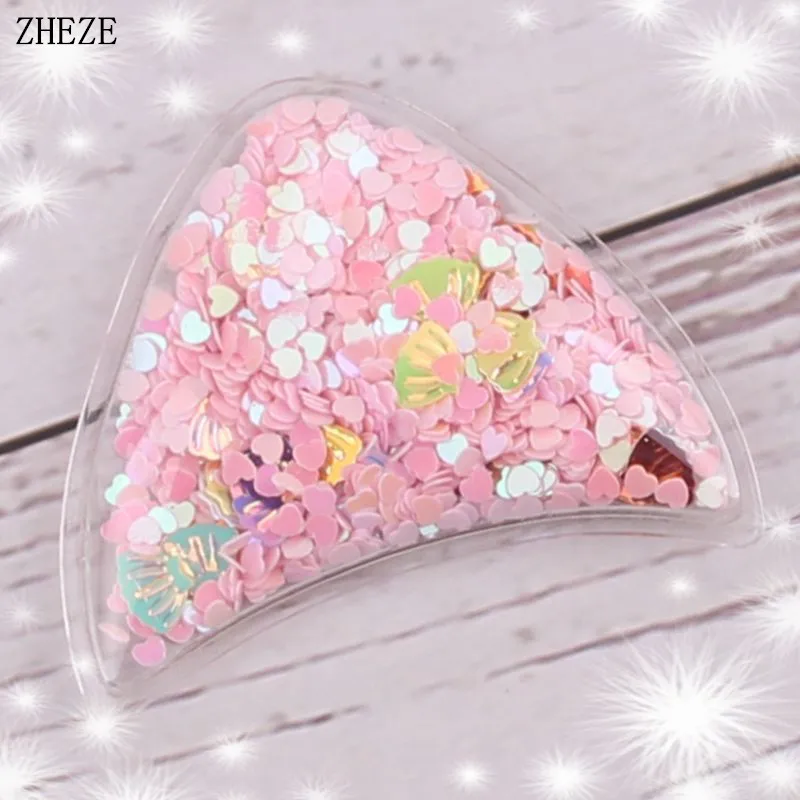 6 пар блестящие прозрачные блестки с кошачьими ушками |