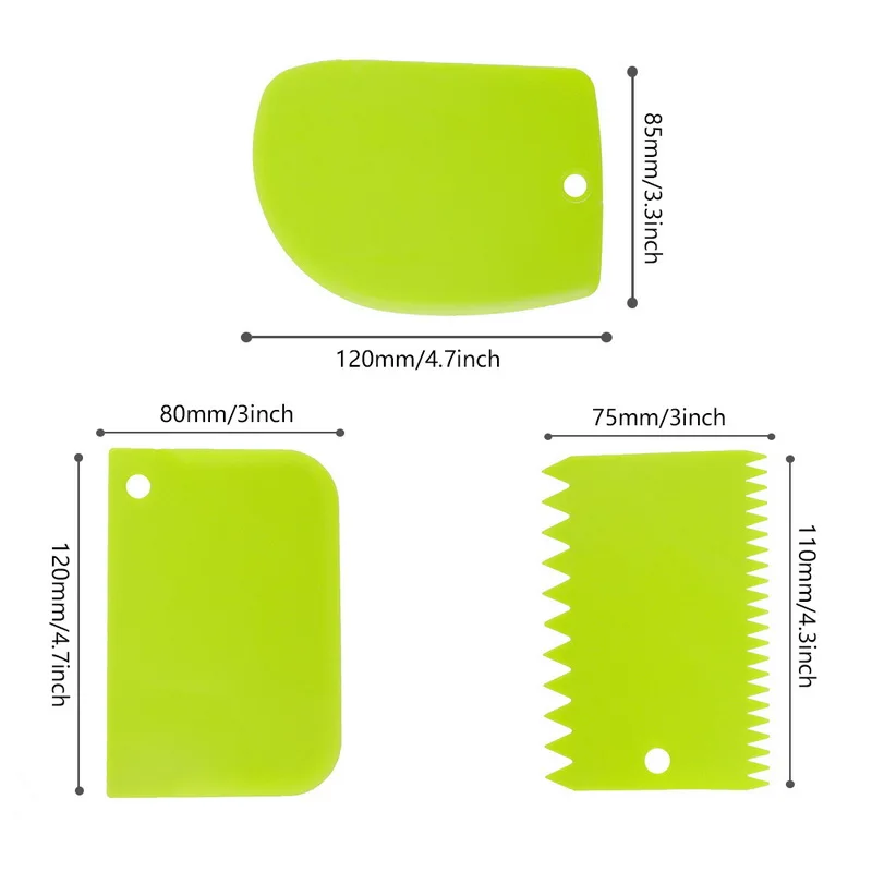 3 шт./компл. инструмент для украшения торта с пластиковым лезвием