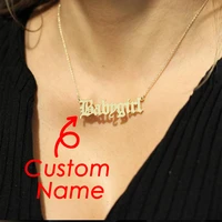 jujie customize name necklace for women 2020 stainless steel best friend necklaces personalized word necklace jewelry