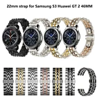 Ремешок для часов Samsung Galaxy, 22 мм, 42 мм, 46 мм, 22 мм, классический браслет из нержавеющей стали для Samsung Gear S3