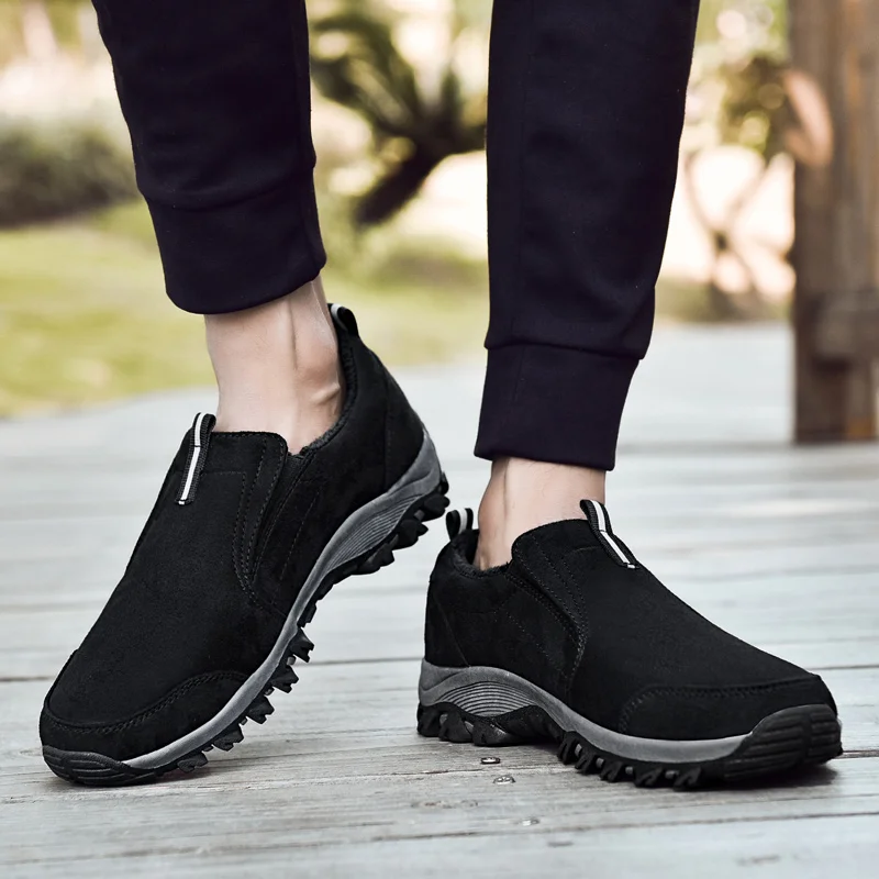 

MAISMODA Men Walking Shoes Outdoor Comfortable Wearable Warm Fur Jogging Male Sneakers Breathable YL678