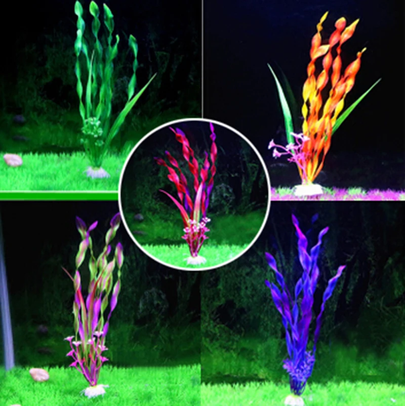 Цветные водные растения с керамической основой Ландшафтная модель аквариума для