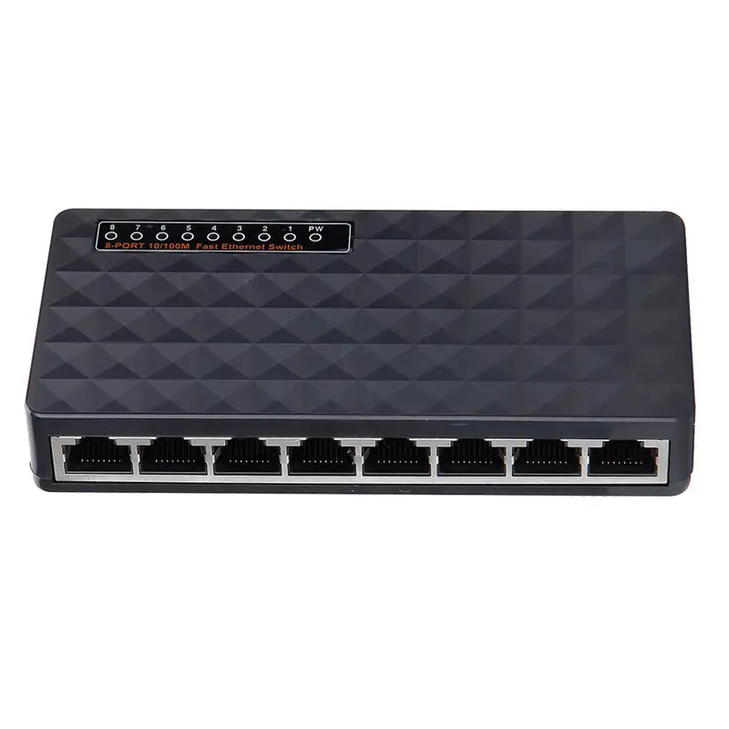 Diewu 8 портов гигабитный Ethernet сетевой коммутатор 10/100Mpbs концентратор Настольный Lan