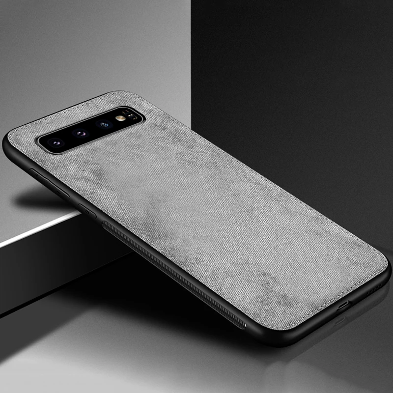 IIOZO Магнитный тканевый чехол для samsung Galaxy S8 S9 S10 Plus Note 8 Note 9 ультратонкий тканевый Мягкий силиконовый чехол s - Цвет: grey