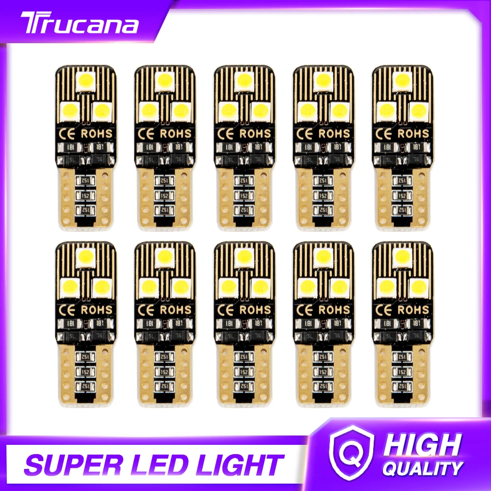 

Лампа светодиодная Canbus T10 W5W 12 В, 10 шт.