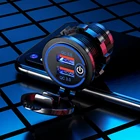 Зарядное устройство для прикуривателя, 12 В24 В, 36 Вт, QC 3,0, 2 USB разъема, сенсорный переключатель, водонепроницаемый, универсальный, для автомобиля, грузовика