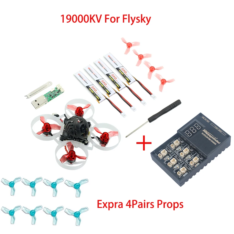 19000KV for Flysky Happymodel Mobula6 Mobula 6 1S 65 мм бесщеточный гоночный Дрон Bwhoop FPV с 4 в 1 Crazybee F4 Lite Runcam Nano3 предзаказ RC Дрон - Цвет: 19000KV for Flysky