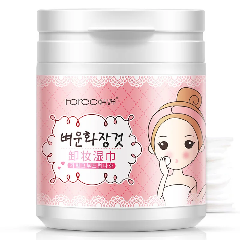 

ROREC Cleansing Cotton Makeup Remover Wipes Pad Moisturizing Face Eye Deep Cleansing Towel Skin Care Make Up Tools 100PCS