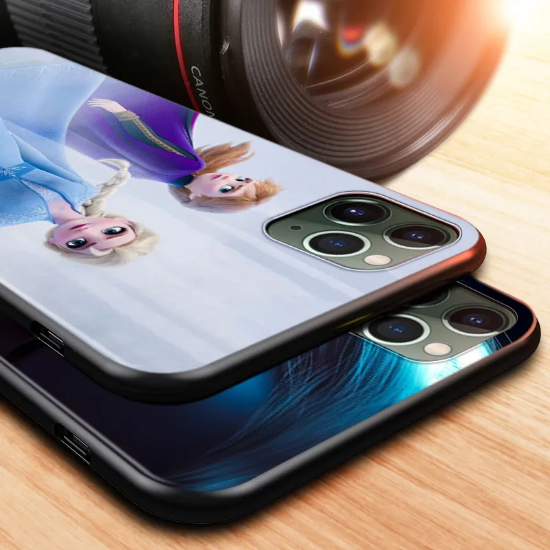 Cover Beautiful Princess Elsa Phone Case For Apple iPhone 14 13 12 11 Pro Max Mini XS Max X XR Silicone Black Shell